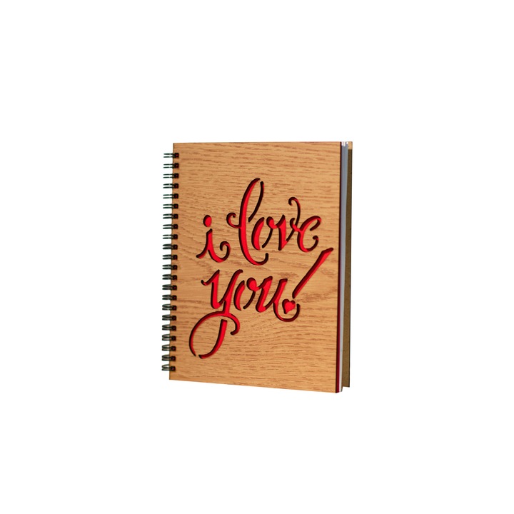 Agenda, coperti din lemn decupate laser, DekoLaser, AG1004, A5