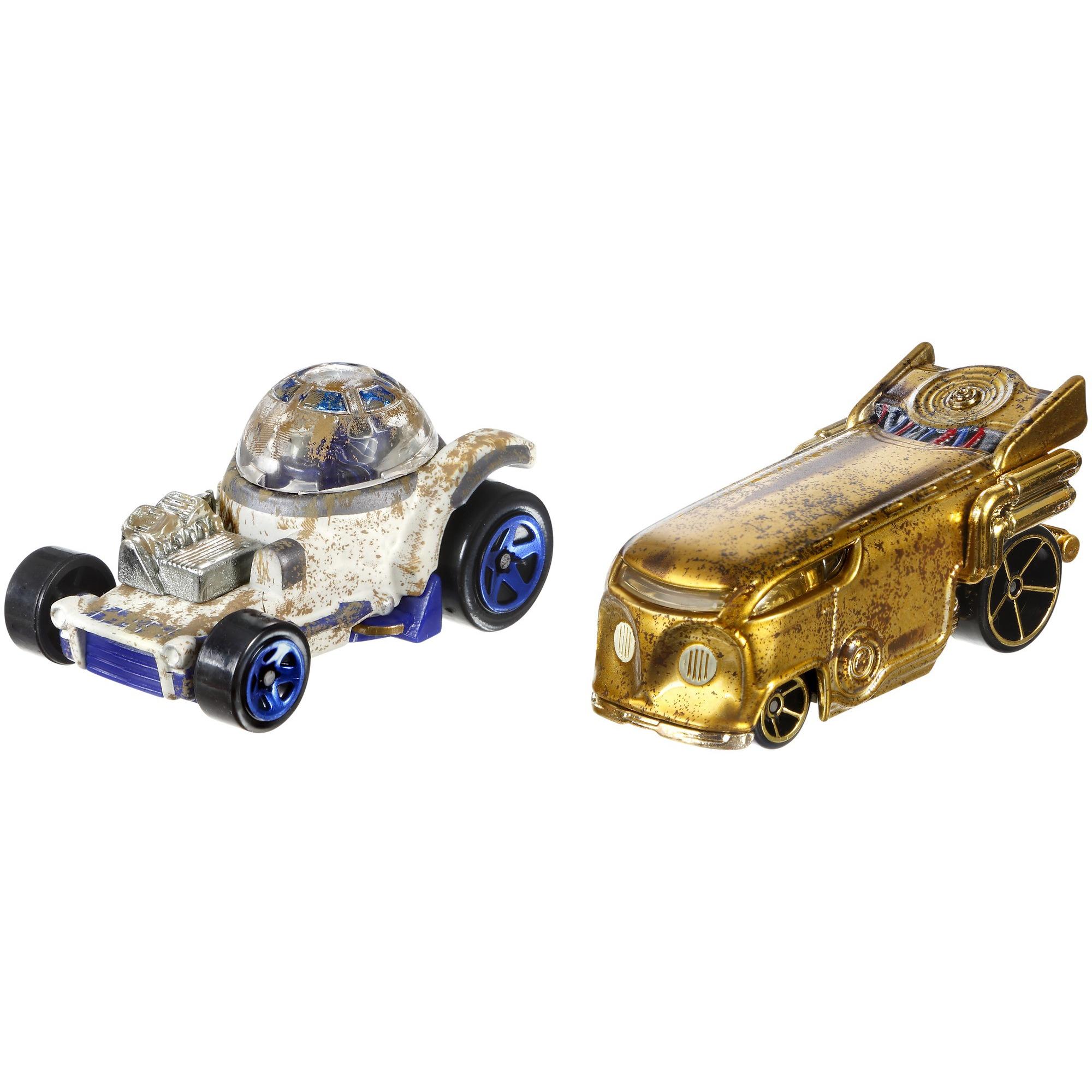 Set masinute Hot Wheels R2-D2 si C-3PO, colectia Star Wars, ani+
