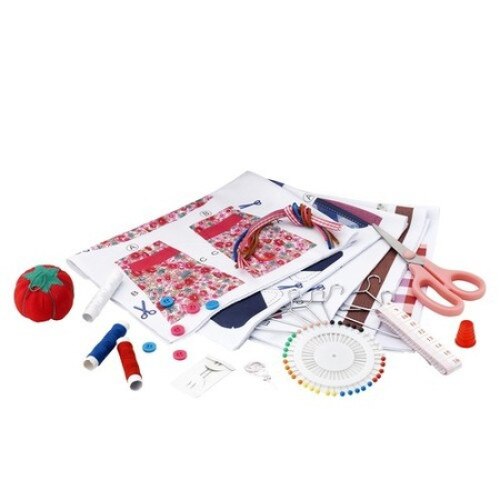 Trusa de cusut Imaginarium Couture Design cu 66 de piese pentru a realiza tinute de papusi