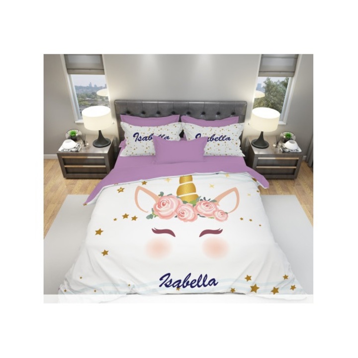 Спален Комплект Intermatrak Nicole Taneff G1256, Памучен Сатен, Единично Легло, Без Чаршаф