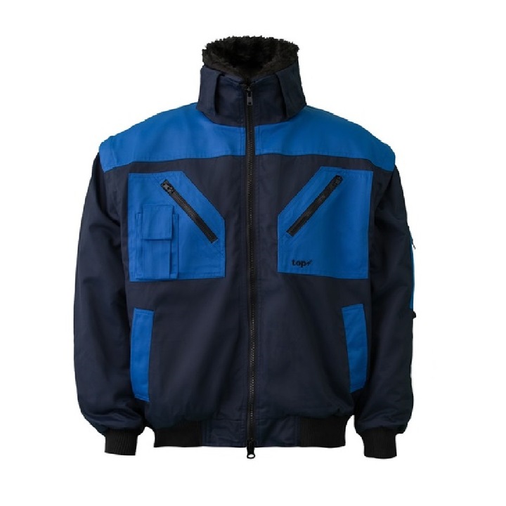 Jacheta protectia muncii, Top, Bumbac/Poliester, Bleumarin, 4L