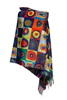 Esarfa cu doua fete ES026CS, Shopika, imprimata cu reproduceri dupa picturi celebre, cu frajuri, 180 x 70 cm Esarfa cu doua fete ES026CS, Shopika, imprimata cu reproduceri dupa picturi celebre, cu frajuri, 180 x 70 cm