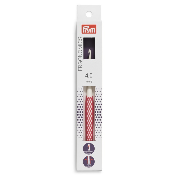 Croseta pentru lana, Prym Ergonomics, de 4 mm, lungime 16 cm