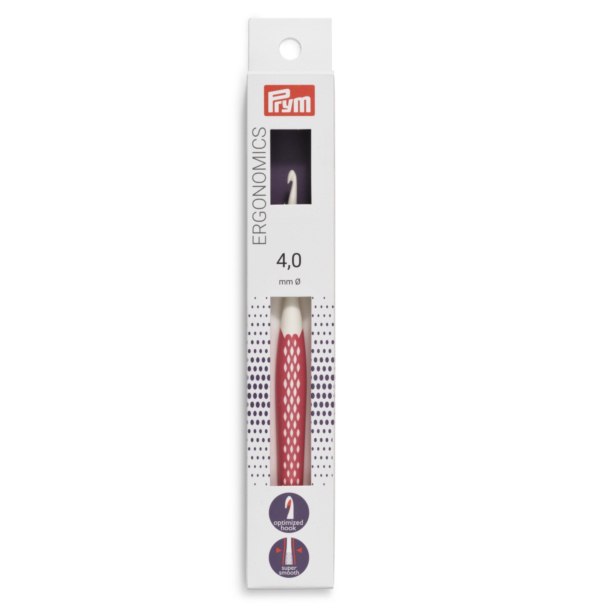 Croseta pentru lana, Prym Ergonomics, de 4 mm, lungime 16 cm