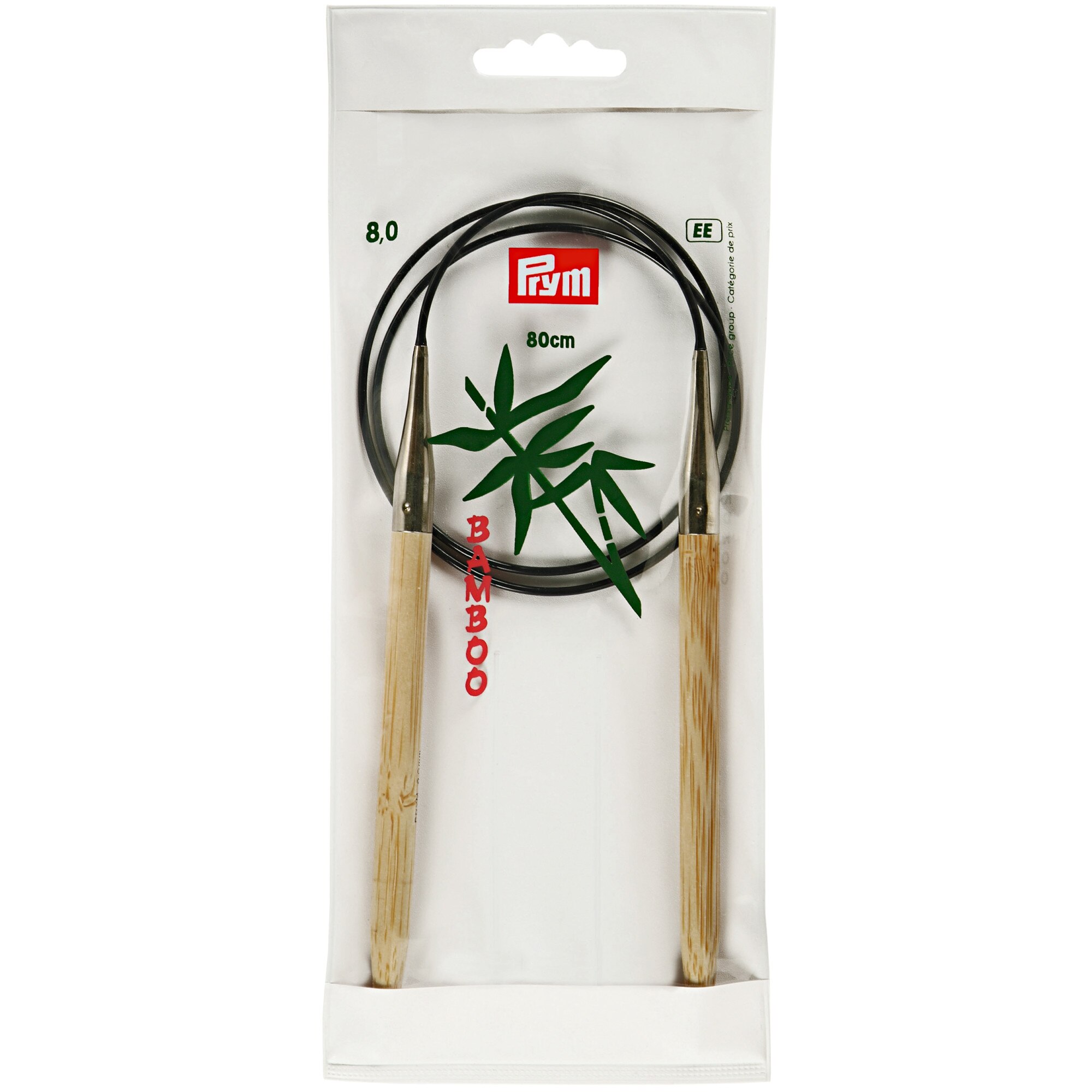 Andrele circulare, din bambus, de 8 mm, lungime 80 cm, Prym Bamboo