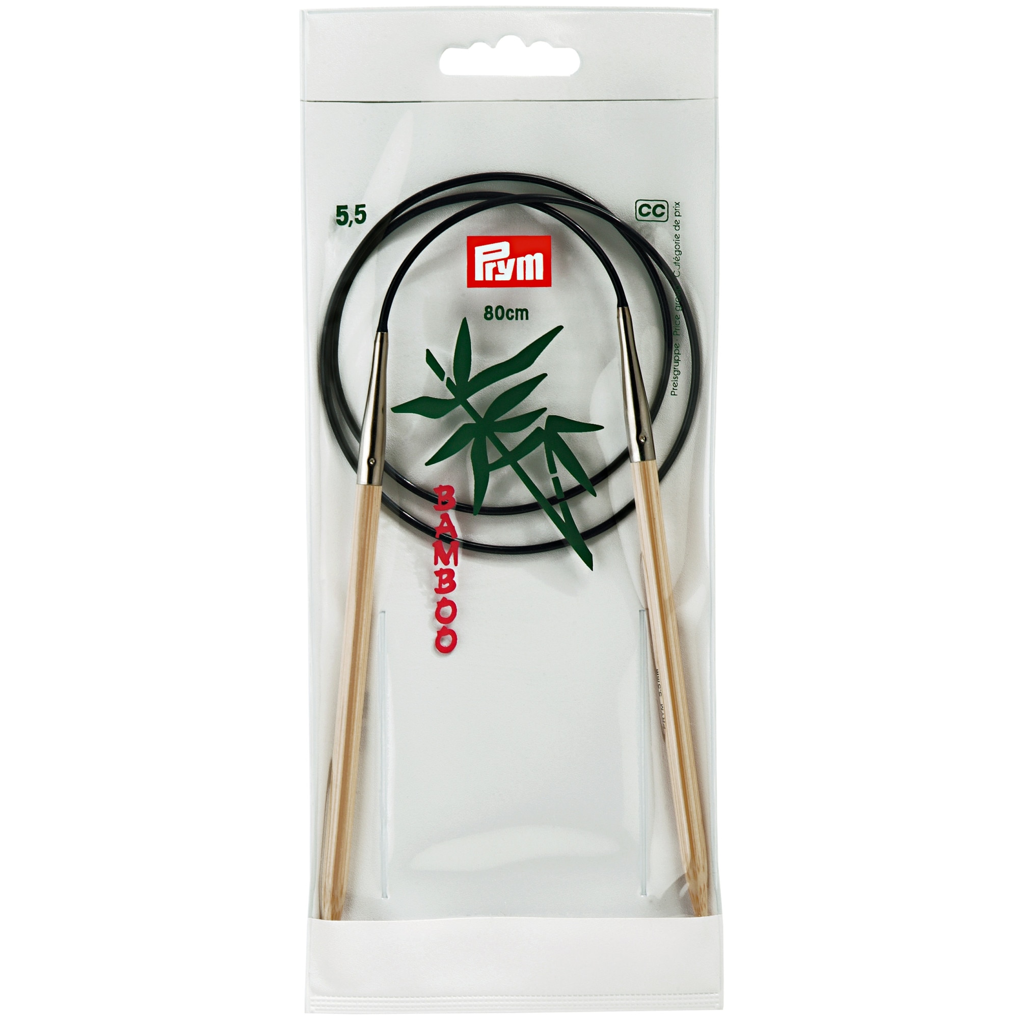 Andrele circulare, din bambus, de 5,5 mm, lungime 80 cm, Prym Bamboo