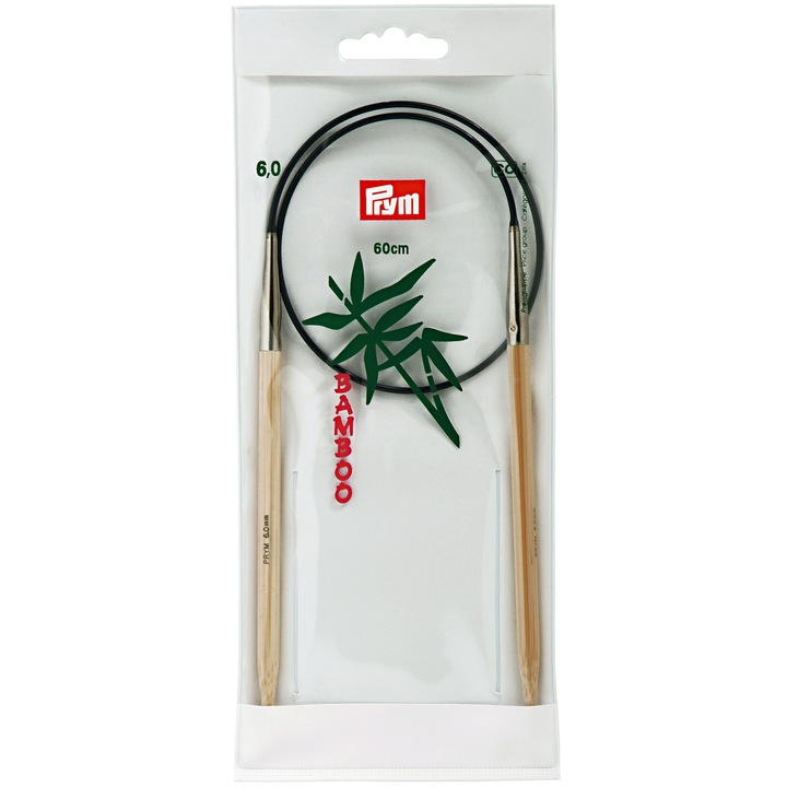Kör alakú bambuszrudak, 6 mm, hossza 60 cm, Prym
