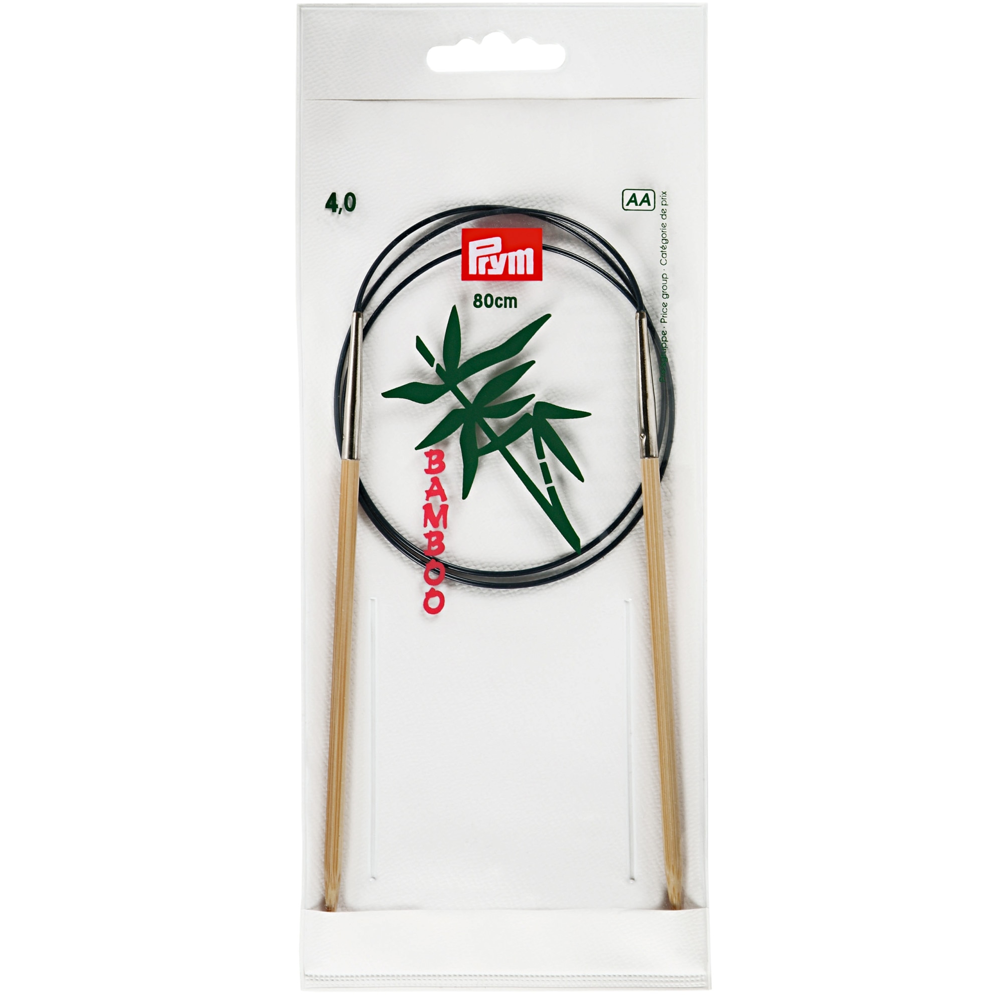 Andrele circulare, din bambus, de 4 mm, lungime 80 cm, Prym Bamboo
