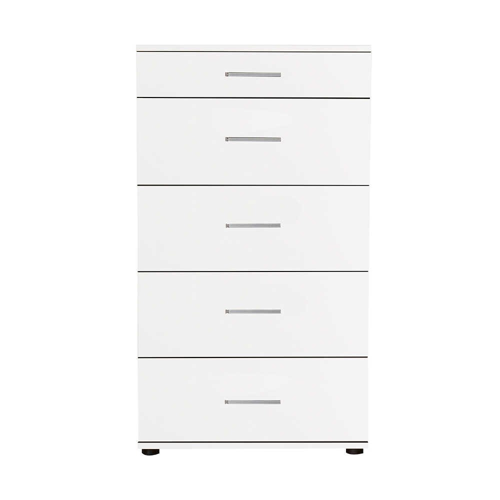 Comoda cu 5 sertare, Sani SFN-550-BB-1, 60/108/44, Alb