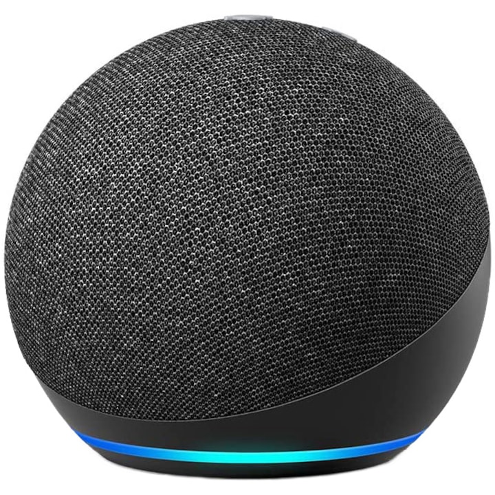Boxa inteligenta Amazon Echo Dot 4, Control Voce Alexa, Wi-Fi, Bluetooth, Negru