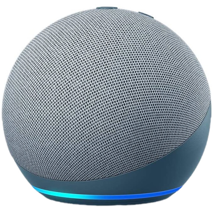 Смарт тонколона Amazon Echo Dot 4, Voice Control Alexa, Wi-Fi, Bluetooth, Син
