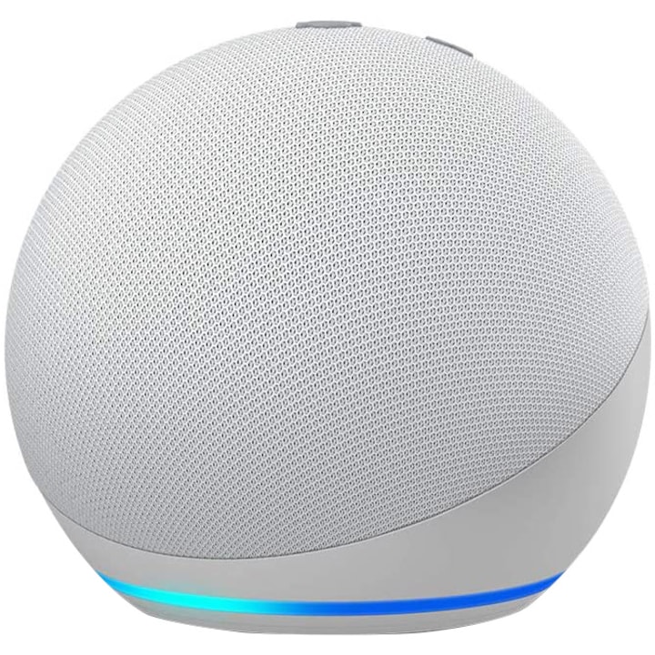 Смарт тонколона Amazon Echo Dot 4, Control Voce Alexa, Wi-Fi, Bluetooth, Бял