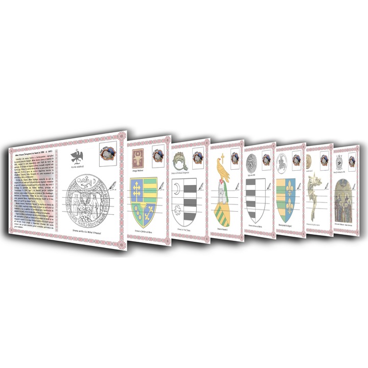 Set 8 Vederi de Colectie, educativ istoric, format 10x15 cm, romana