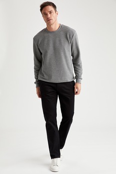 defacto pantaloni chino din amestec de bumbac negru imagen 2_0_
0