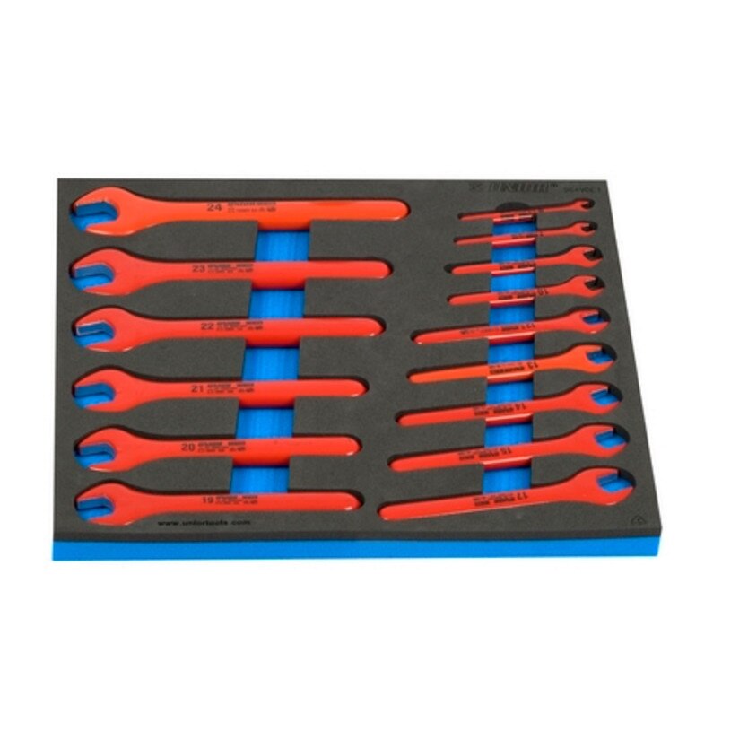 Set de chei fixe simple izolate la 1000 V in modul SOS, marca Unior compus din 15 piese