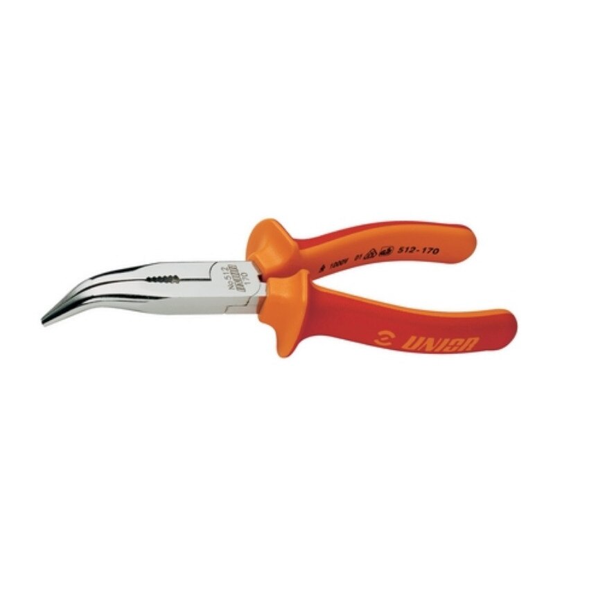 Cleste cu varfuri semirotunde indoite si tais, marca Unior de 170 mm