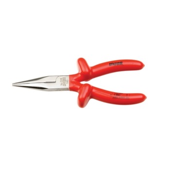 Cleste cu varfuri semirotunde si tais izolat la 1000 V dublu strat, marca Unior de 200 mm Cleste cu varfuri semirotunde si tais izolat la 1000 V dublu strat, marca Unior de 200 mm