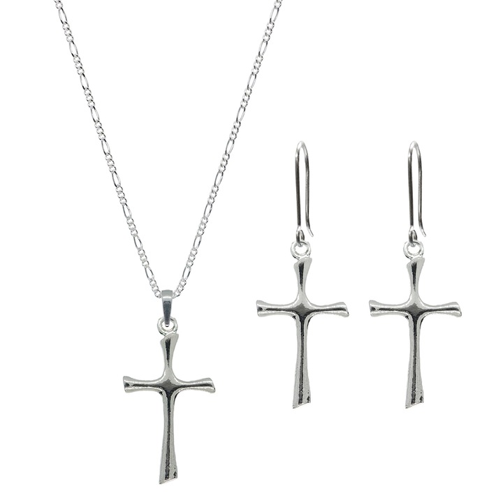 Set lantisor cercei argint Cruciulita 4219900 Dras