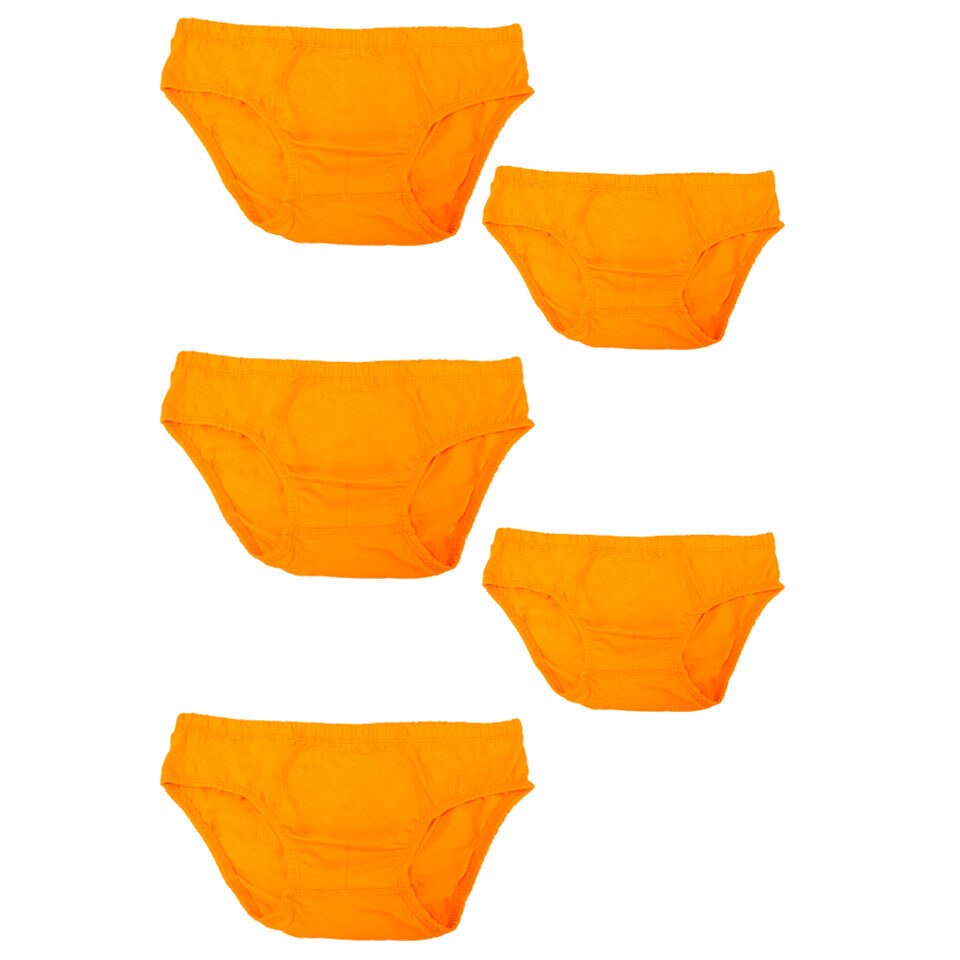 Set cinci perechi de chiloti copii Serena, culoare portocaliu, varsta 9-10 ani