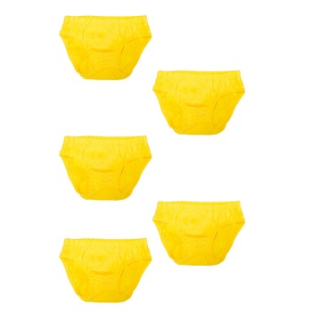 Set cinci perechi de chiloti Serena, culoare galben, varsta 3-4 ani Set cinci perechi de chiloti Serena, culoare galben, varsta 3-4 ani