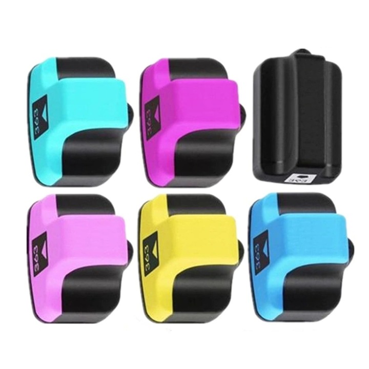 EPS HP363 tintapatron készlet, 6 db, BK/C/M/Y/LC/LM, kompatibilis HP Photosmart 3210,3310,8250