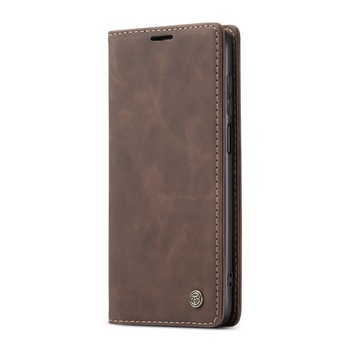 Husa Xiaomi Redmi Note 9 Pro, CaseMe, slim piele, tip portofel, stand, inchidere magnetica, textura catifelata, Maro coffee Husa Xiaomi Redmi Note 9 Pro, CaseMe, slim piele, tip portofel, stand, inchidere magnetica, textura catifelata, Maro coffee