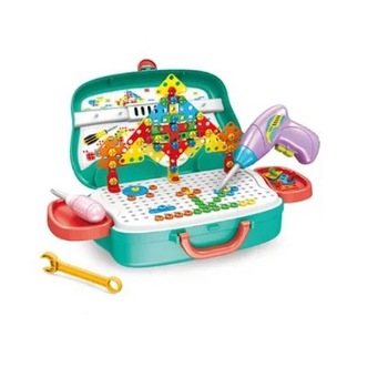 Set scule pentru copii cu bormasina electrica, Multicolor, + 3 ani, 41x 23.5x26.5 cm Set scule pentru copii cu bormasina electrica, Multicolor, + 3 ani, 41x 23.5x26.5 cm