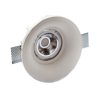Corp, pentru spot, din gips, pentru un finisaj uniform, rotund, incastrabil, alb, ip20, Ultralux ES1158 Corp, pentru spot, din gips, pentru un finisaj uniform, rotund, incastrabil, alb, ip20, Ultralux ES1158