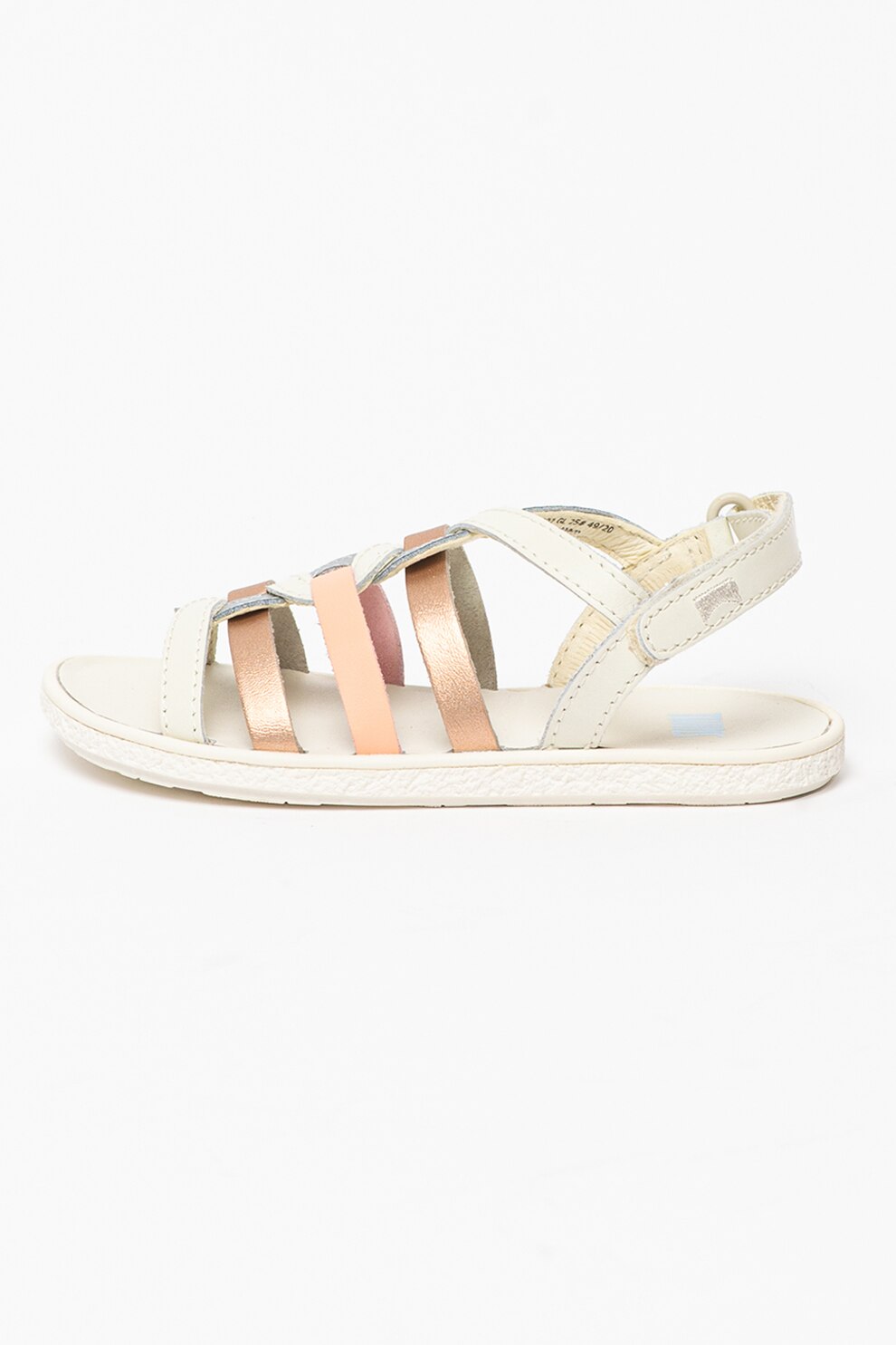 Camper, Sandale de piele cu brant ergonomic si barete multiple Twins