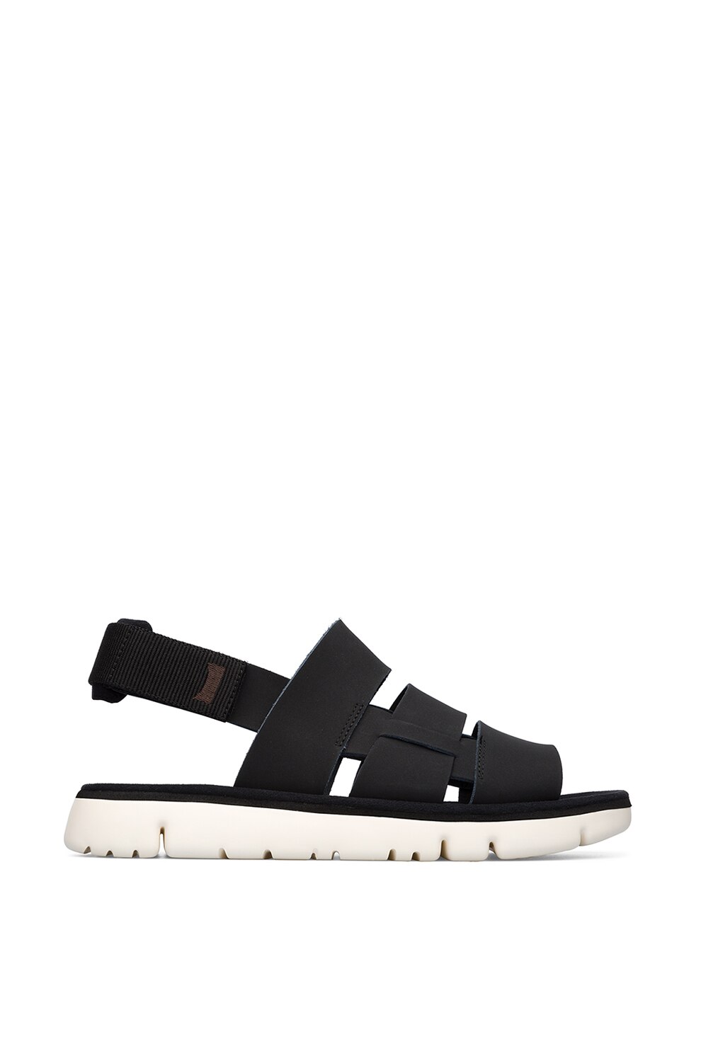 Camper, Sandale din piele si material textil cu inchidere velcro Oruga