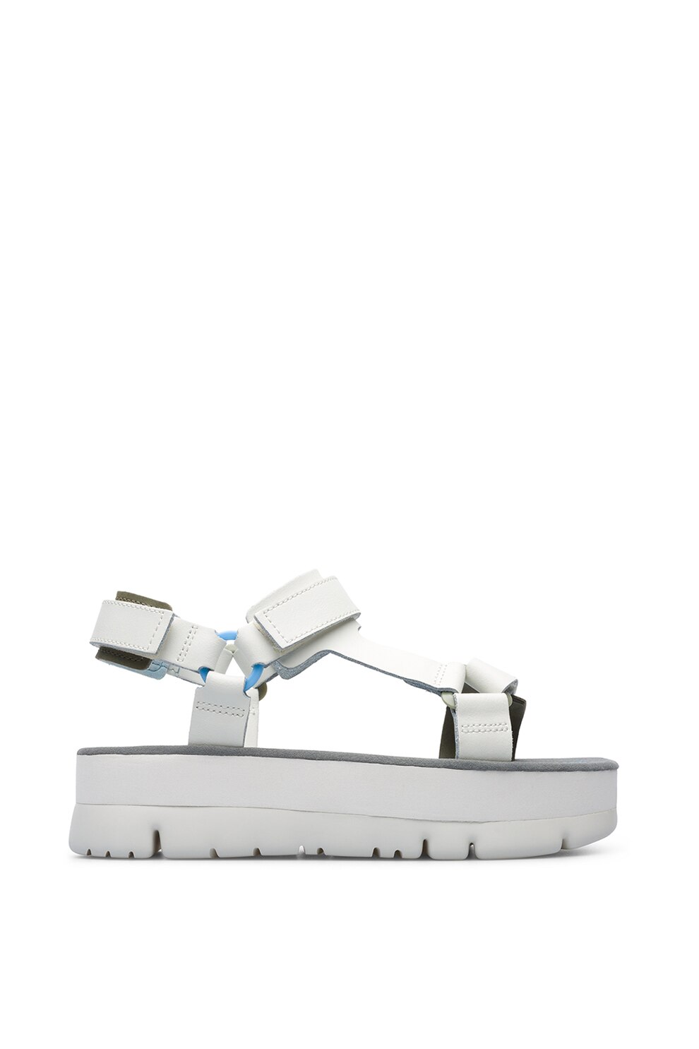 Camper, Sandale flatform de piele Oruga