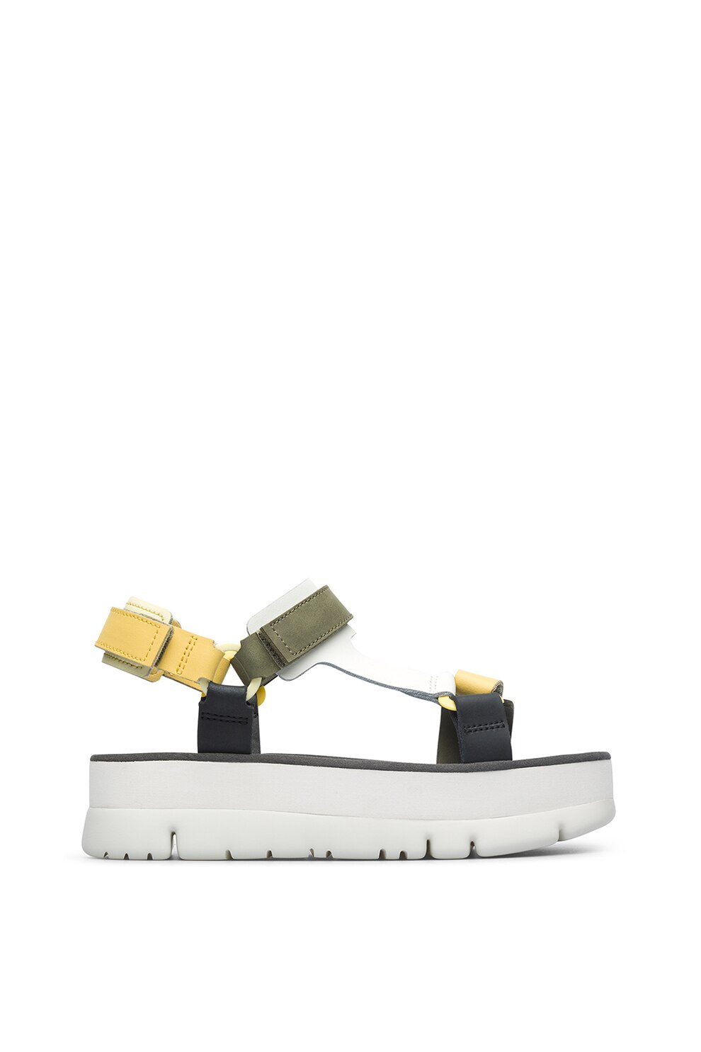 Camper, Sandale flatform de piele Oruga