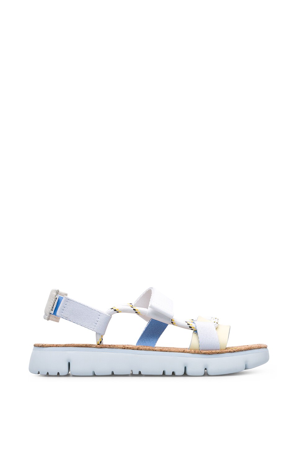 Camper, Sandale slingback de piele si material textil