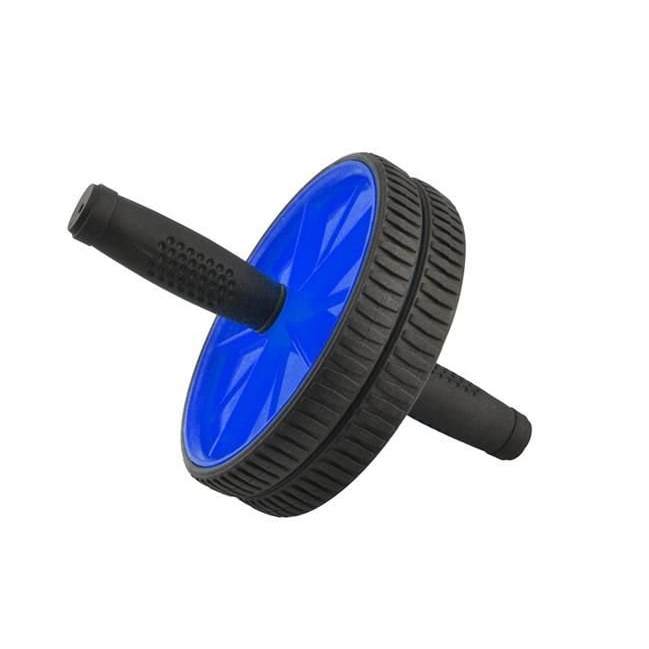 Rola abdominala dubla 2 in 1 pentru exercitii fitness, albastra