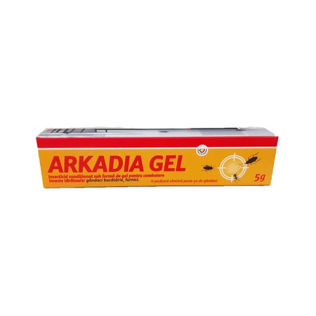 Insecticid gel/ otrava pentru combaterea gandaciilor de bucatarie si a furnicilor, precum si a altor insecte taratoare, ARKADIA GEL, 5 g