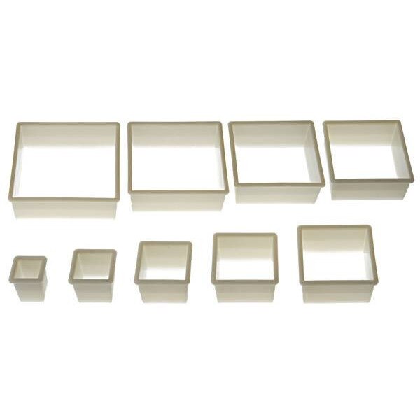 Set 9 cuttere, nylon, forma patrata
