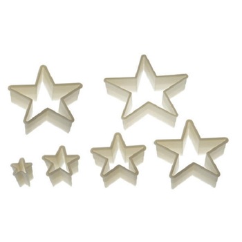 Set 6 cuttere, forma stea, nylon Set 6 cuttere, forma stea, nylon