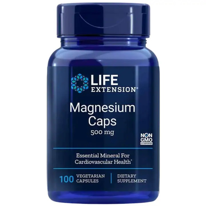 Supliment Alimentar, Capsule De Magneziu, 500 mg, Capsule Vegetale, 100 Capsule, Fara Omg, Sustine Sistemul Circulator, Pentru Barbati
