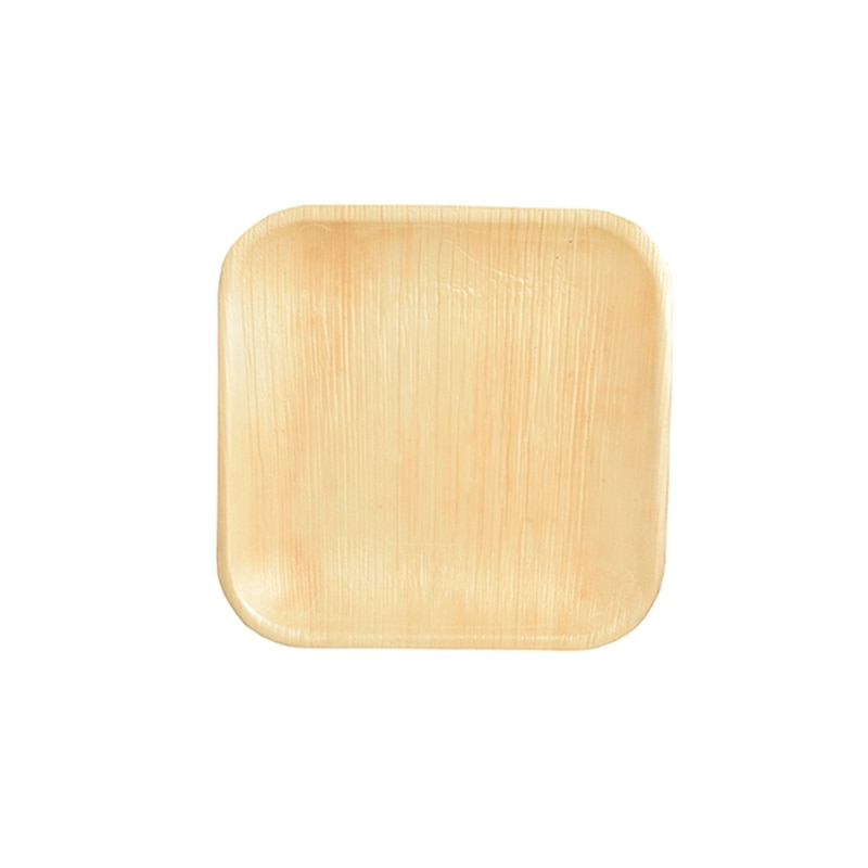 Set 25 farfurii, patrate, fabricate din frunze de palmier