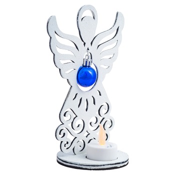 Decoratiune Craciun, Kingaroma, ingeras glob mic cu lumanare Decoratiune Craciun, Kingaroma, ingeras glob mic cu lumanare