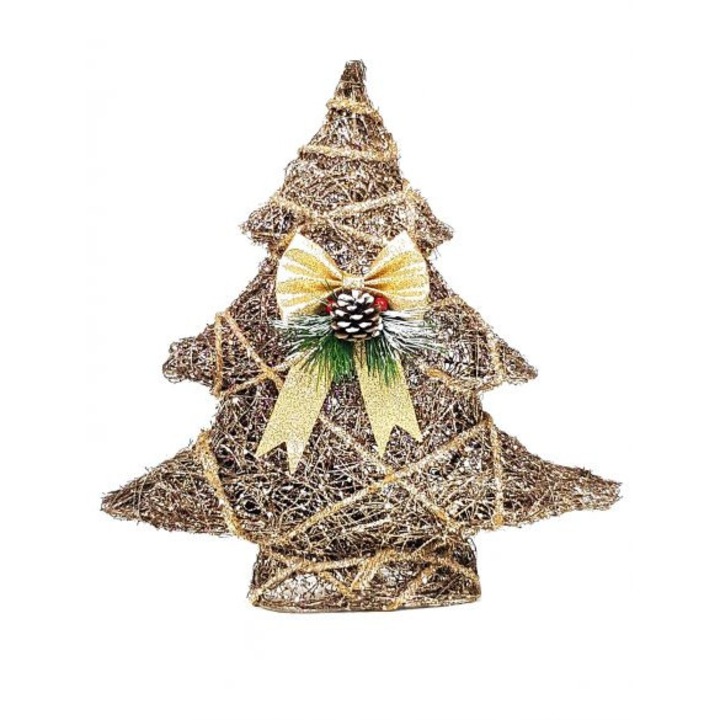 Brad Deco DELUXE, Natur/Auriu, 40cm