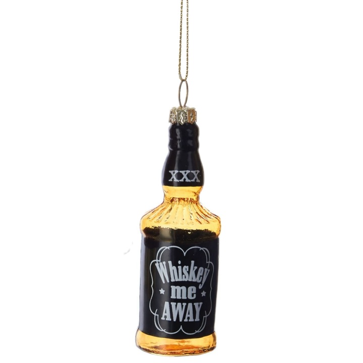 Figurina decorativa de Craciun pentru brad, "Whiskey me away"