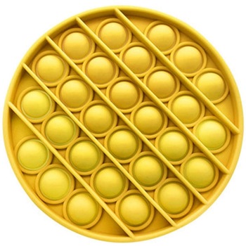 Jucarie senzoriala antistres, Pop It Now, Fidget Push Bubble, galben, 12.5 x 12.5 x 1.5 cm Jucarie senzoriala antistres, Pop It Now, Fidget Push Bubble, galben, 12.5 x 12.5 x 1.5 cm