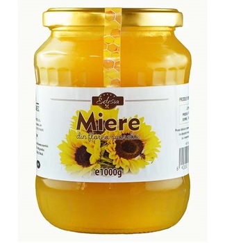 Miere de floarea soarelui, Edesia, borcan 980 g Miere de floarea soarelui, Edesia, borcan 980 g
