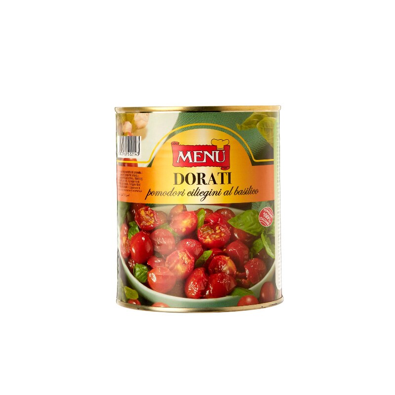 Rosii Partial Uscate Condimentate cu Ulei de Masline si Busuioc Menu 800 g