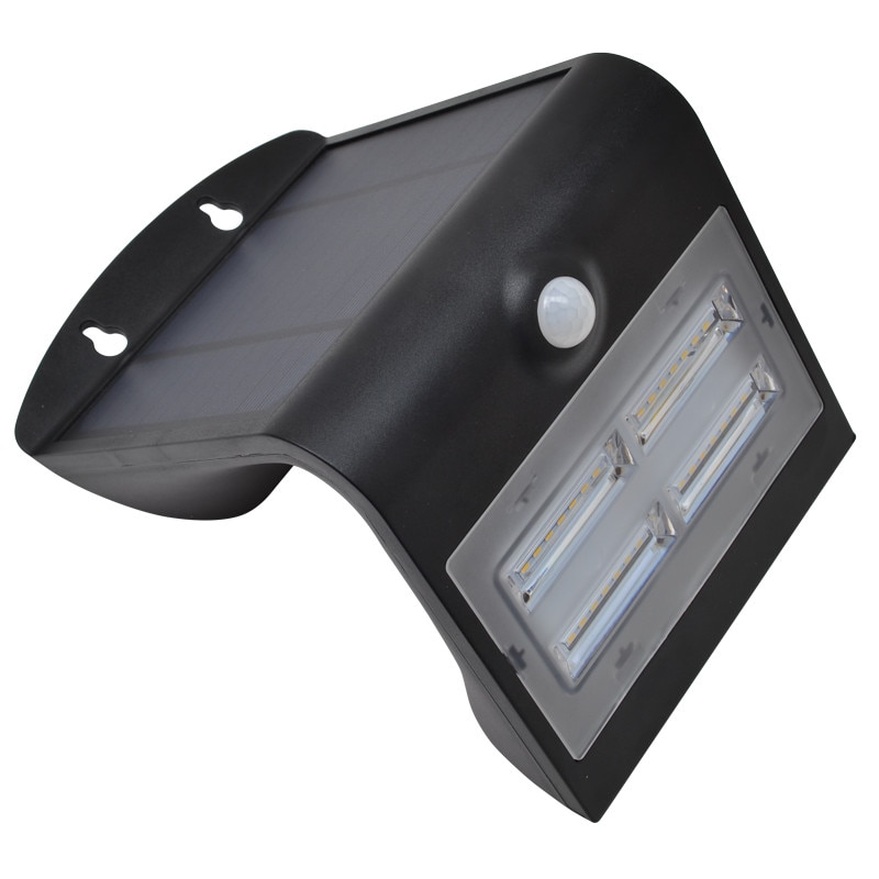 Panou fotovoltaic LED,cu detector miscare, negru