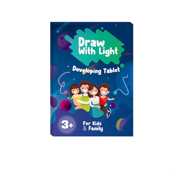 Tabla magica A3 de desenat cu lumina LED, fluorescenta, cadou educativ pentru copii, LikeStore