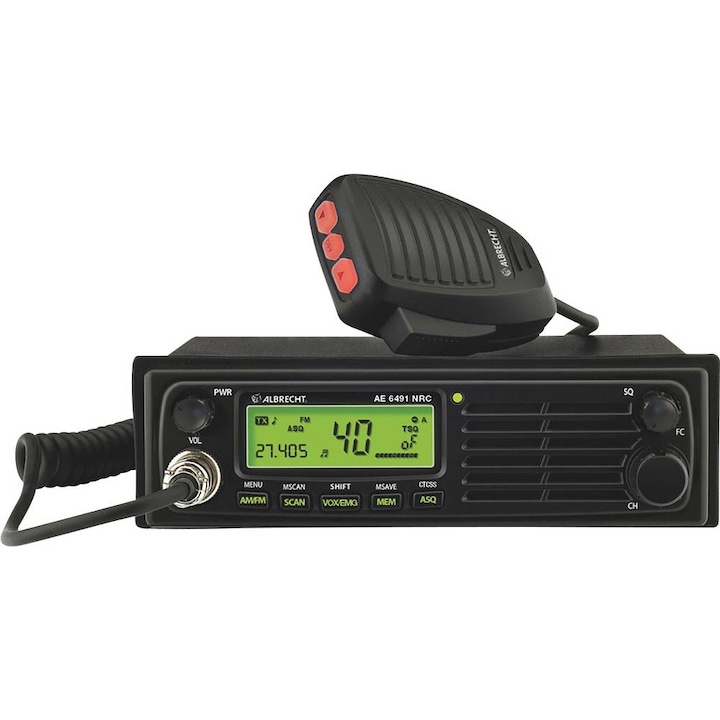CB радиостанция Albrecht AE 6491 NRC с шумов филтър, VOX, CTCSS, 12/24V