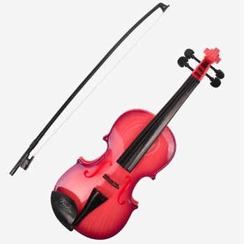 Vioara de jucarie cu baterii, rosie din PVC, 50 de cm - 37103 Vioara de jucarie cu baterii, rosie din PVC, 50 de cm - 37103