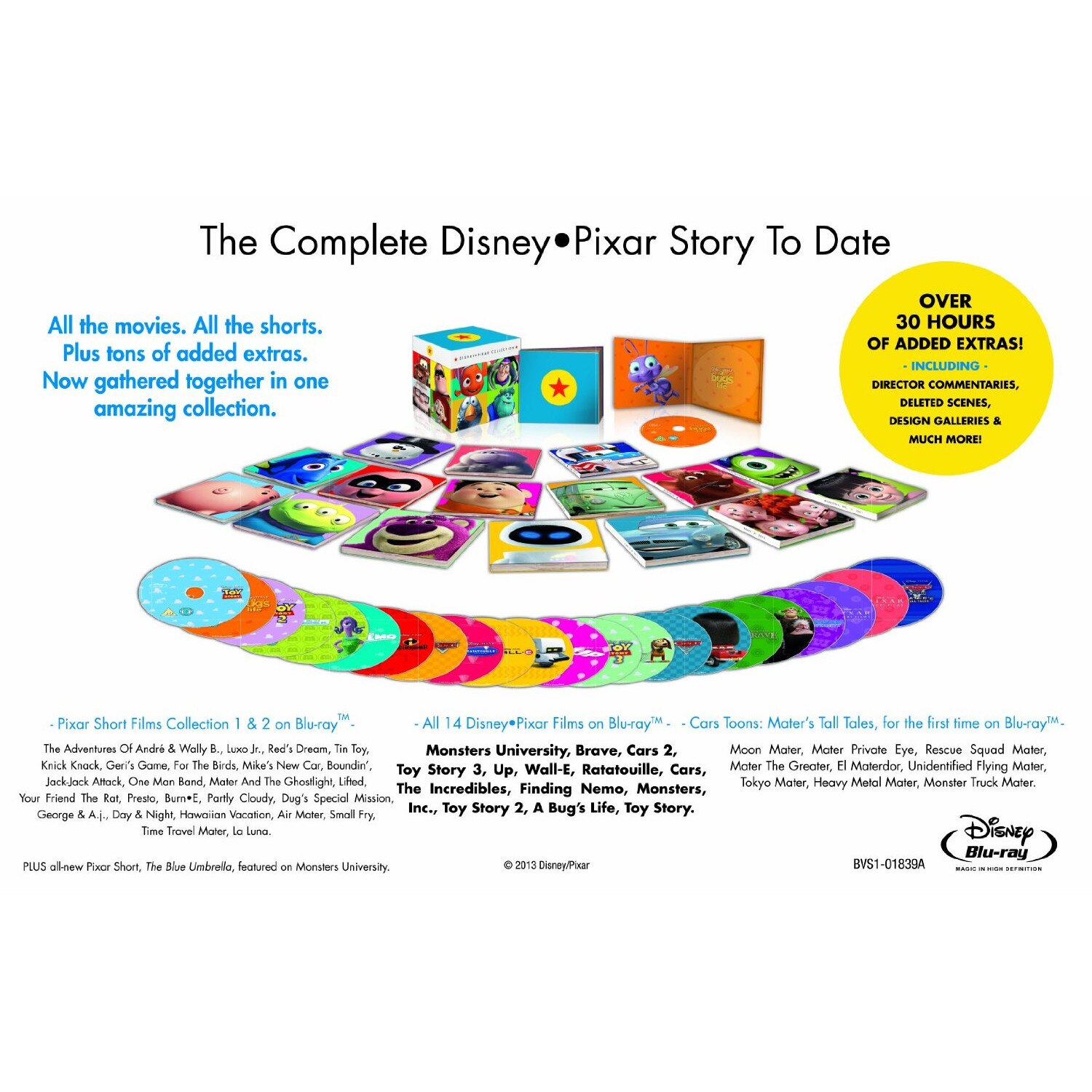 Disney Pixar Complete Collection Digibook Díszkiadás [17 db Blu-ray ...